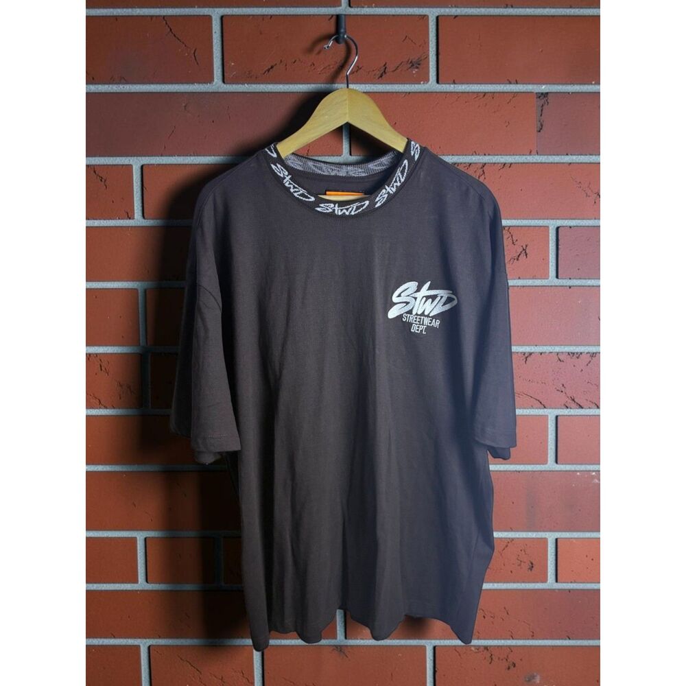 GSTR Streetwear Dept Graphic T Shirt Men's XL Brown Relaxed Boxy Fit Tee